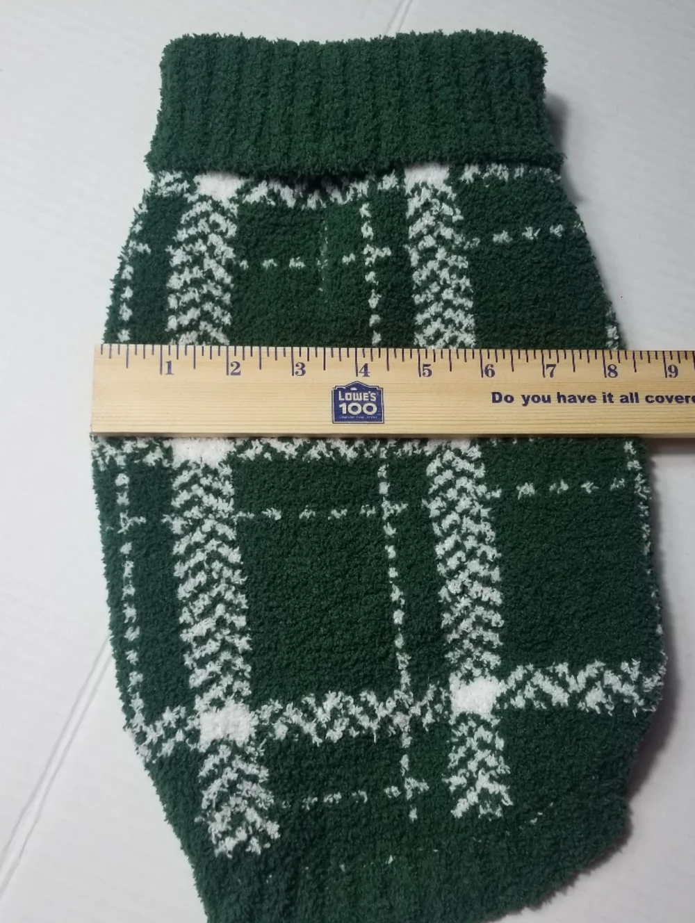 TOMMY BAHAMA DOG COZY GREEN AND WHITE KNIT NECK WARMER SWEATER SIZE SMALL